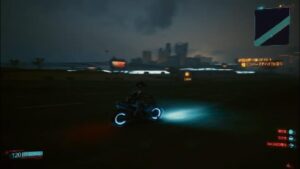サイバーパンク2077 ver 1.5 　バイクのネオンリムをやってみた。