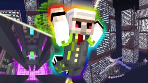 ド派手なサイバーシティでマイクラパルクール! #マイクラ #おんりー #マイクラパルクール #Shorts